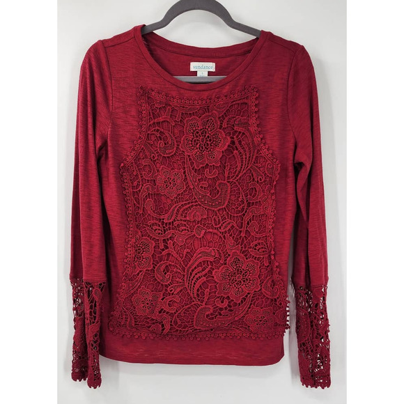 Sundance Women's Crochet Knit Long Sleeve Top Size‎ Small - Picture 1 of 7